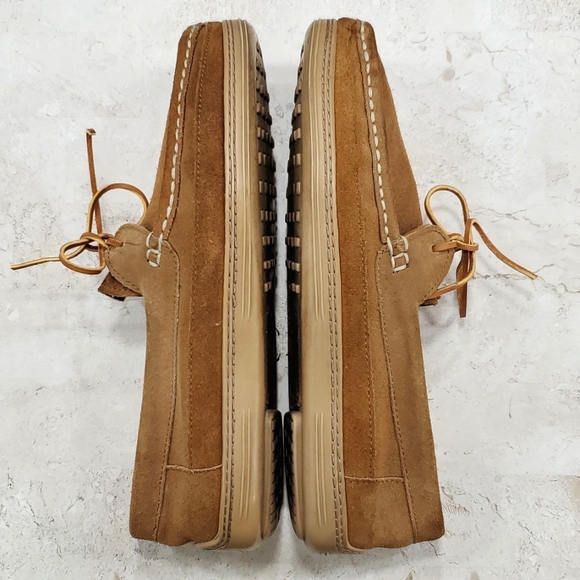 Clarks suede loafers moccasins men\'s size 11 camel brown main image 6